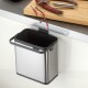 KELA Odpadkový koš na bio odpad Plata nerez matná stříbrná 20,5x13,0x21,0cm 2,1l KL-12129 - thumb (1)