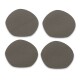 KELA Podtácky Stone PU kůže šedohnědá 4 kusy 12x10cm KL-12656 - thumb (0)
