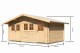 Dřevěný domek KARIBU LAGOR 2 (44984) natur LG1783 - thumb (1)