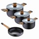 BERGNER Sada nádobí s nepřilnavým povrchem 7 ks Earth Black BG-34630-BK - thumb (0)