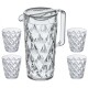 Plastová sklenice CRYSTAL 250 ml, 1,6 l, sada 5 ks, se džbánem, křišťálově čirá, Koziol - thumb (0)