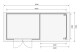 Dřevěný domek KARIBU KERKO 4 + přístavek 240 cm (82941) šedý LG2969 - thumb (2)