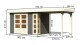 Dřevěný domek KARIBU KERKO 4 + přístavek 240 cm (82941) šedý LG2969 - thumb (1)