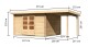 Dřevěný domek KARIBU BASTRUP 7 + přístavek 200 cm (78673) natur LG2934 - thumb (1)