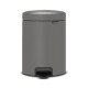 Pedálový odpadkový koš NEWICON 5 l, minerální šedá, Brabantia - thumb (0)