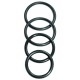 Sportsheets O-Rings Set 4 Assorted Sizes Black - thumb (0)