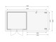 Dřevěný domek KARIBU ASKOLA 3 + přístavek 280 cm (77726) natur LG1768 - thumb (3)