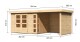 Dřevěný domek KARIBU KERKO 5 + přístavek 240 cm včetně zadní a boční stěny (9197) natur LG2987 - thumb (1)