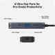 Hyper® EcoSmart™ Gen.2 USB-C 4v1 Hub 100W PD dokovací stanice - thumb (2)
