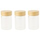 Dóza na potraviny PKV-030 75 ml, sada 3 ks, sklo / bambus, Pebbly - thumb (2)