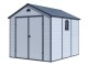 G21 Zahradní domek G21 Boston 670 - 241 x 278 cm, plastový, světle šedý G21-6390075 - thumb (0)