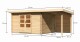 Dřevěný domek KARIBU BASTRUP 7 + přístavek 200 cm včetně zadní stěny (9313) natur LG3022 - thumb (1)