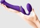 Strap-on-me 3 Motors Vibrating Silicone Bendable Strap-On Purple M - thumb (6)