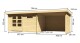 Dřevěný domek KARIBU BASTRUP 8 + přístavek 300cm včetně zadní a boční stěny (78677) natur LG3035 - thumb (1)