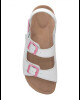 Dámský sandál VENUS, G3303 - bílá/růžové prvky- s páskem na patu - thumb (1)