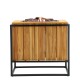 Oddělovací ohniště Cosiloft divider černý rám / teak COSI - thumb (1)