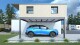 Kovový přístřešek / carport TRIGANO JARDIN LIBECCIO WALL LG2464 - thumb (1)