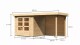 Dřevěný domek KARIBU ASKOLA 2 + přístavek 240 cm včetně zadní stěny (9164) natur LG3210 - thumb (1)