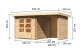 Dřevěný domek KARIBU BASTRUP 4 + přístavek 200 cm včetně zadní a boční stěny (77937) natur LG3014 - thumb (1)