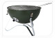 PROGARDEN Přenosný gril na dřevěné uhlí s víkem 37 cm army zelená KO-C83000410 - thumb (1)