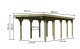 Carport KARIBU CLASSIC 3A 61970 ocelové střešní plechy LG3357 - thumb (2)