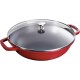 Wok 30 cm, se skleněnou poklicí, višňová, Staub - thumb (0)