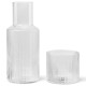 Karafa na vodu RIPPLE 500 ml, se sklenicí, čirá, sklo, ferm LIVING - thumb (0)