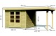 Dřevěný domek KARIBU ASKOLA 3 + přístavek 240 cm (73246) natur LG1764 - thumb (1)