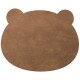 Dětské prostírání BEAR NUPO 38 x 30 cm, přírodní, kůže, LIND DNA - thumb (0)