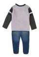 Chlapecký set - tričko a kalhoty džínové, Minoti, Mite 5, kluk - 80/86 | 12-18m - thumb (1)