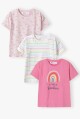 Tričko dívčí s krátkým rukávem 3pack, Minoti, 14tee 50, Holka - 80/86 | 12-18m - thumb (0)