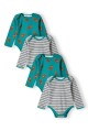 Body kojenecké 4pack, Minoti, 15mbaby 9, modrá - 68/74 | 6-9m - thumb (0)