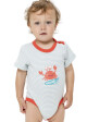 Kojenecké body - WINKIKI WNB 91309, bílá/ modrý proužek Barva: Bílá, Velikost: 74 - thumb (0)