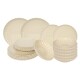 HIT Jídelní sada talířů porcelánová PEARL 18 ks béžová  HT-24327957 - thumb (0)