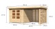 Dřevěný domek KARIBU ASKOLA 3,5 + přístavek 240 cm včetně zadní a boční stěny (9147) natur LG3248 - thumb (1)