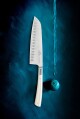 Santoku nůž EDONIST 18 cm, nerezové nýty, bílá, Lion Sabatier - thumb (1)