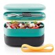 Obědový box LUNCHBOX TO GO 1 l, tyrkysová / černá, Lékué - thumb (4)
