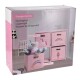 HOMESTYLING Zásuvková skříňka dětská 4 úložné boxy růžová KO-C80653200 - thumb (2)