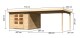 Dřevěný domek KARIBU BASTRUP 5 + přístavek 400 cm (73991) natur LG2916 - thumb (1)