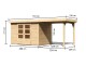 Dřevěný domek KARIBU ASKOLA 4 + přístavek 240 cm (73247) natur LG1709 - thumb (1)