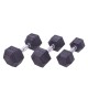 Sada jednoručních činek Sportago Hexagon - 7,5 + 10 + 12,5 kg - thumb (0)