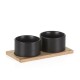 KELA Sada misek Gunten porcelán černý 3 kusy 23,5x12,0x7,5cm 10,0cm KL-10069 - thumb (0)