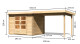 Dřevěný domek KARIBU BASTRUP 3 + přístavek 300 cm (91532) natur LG3006 - thumb (1)