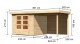 Dřevěný domek KARIBU ASKOLA 3,5 + přístavek 240 cm včetně zadní stěny (9176) natur LG3243 - thumb (1)