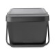 Odpadkový koš SORT & GO 20 l, stohovatelný, šedá, Brabantia - thumb (9)