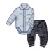 Kojenecký set bavlněný, body košile a kalhoty, Minoti, SMART 5, modrá - 80/86 | 12-18m - thumb (1)