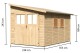 Dřevěný domek KARIBU BOMLITZ 4 (68863) natur LG3139 - thumb (1)