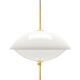 Závěsná lampa CLAM 55 cm, bílá / mosaz, Fritz Hansen - thumb (0)