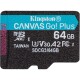 Kingston microSDXC Canvas Go! Plus 64GB 170MB/s UHS-I U3 + SD adaptér - thumb (1)