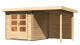 Dřevěný domek KARIBU BASTRUP 2 + přístavek 200 cm včetně zadní stěny (9300) natur LG2808 - thumb (0)